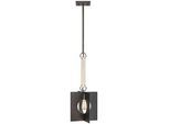 Elstead Lighting Hängeleuchte , Graphitfarben , Metall, Leder , 76.6 cm , Grüner Punkt, RoHS , höhenverstellbar , Lampen & Leuchten, Innenbeleuchtung, Hängeleuchten, Pendelleuchten
