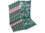 Xxxl Sesselauflagenset , Blau, Grün, Rosa , Textil , 6-teilig , Flamingo , Füllung: Schaumstoff, Vlies , 50x7x110 cm , Oeko-Tex® Standard 100 , pflegeleicht, hochwertige Qualität, langlebig, für den Außenbereich geeignet, mittels Bändern zu befestigen, mittels Gurtband zu befestigen , Gartenmöbel, Gartenpolster & Auflagen, Sesselauflagen