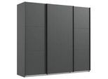 Mid.you Schwebetürenschrank , Graphitfarben , Holzwerkstoff , 3 Fächer , 250x216x65 cm , BQ - Bündnis für Qualität, Made in Germany, DIN EN ISO 9001 , umfangreiches Zubehör erhältlich, in verschiedenen Größen erhältlich, in verschiedenen Holzdekoren erhältlich , Schlafzimmer, Komplette Schlafzimmer und Serien, Schlafzimmerserien