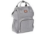 My Baby Lou Wickelrucksack , Grau , Kunststoff, Textil , Uni , 48x27x14 cm , Baby on Tour, Kinderwagen, Wickeltaschen & Wickelrucksäcke