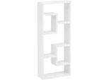 Mid.you Wandregal , Weiß , Holzwerkstoff , 6 Fächer , 36x90x14.5 cm , hängend , Wohnzimmer, Regale, Wandregale