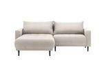 Stylife Ecksofa , Beige , Textil , Füllung: Schaumstoff , seitenverkehrt montierbar, L-Form , 215x160 cm , Stoffauswahl, Hocker erhältlich, Rücken echt, Armteil links, Armteil rechts , Wohnzimmer, Sofas & Couches, Wohnlandschaften, Ecksofas