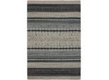 Cazaris Orientteppich , Silberfarben , Textil , Streifen , rechteckig , 160x230 cm , Care & Fair, AZO-frei, Handmade in India , für Fußbodenheizung geeignet, in verschiedenen Größen erhältlich, leicht zusammenrollbar , Teppiche Und Böden, Teppiche, Orientteppiche