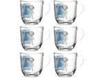Leonardo Tassenset , Glas , 6-teilig , 11.5x8.8x8.4 cm , Geschirr, Tassen, Tassen Sets