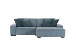 Carryhome Ecksofa , Blau, Petrol , Textil , Buche , massiv , Füllung: Polyester,Polyester , Ottomane rechts, L-Form , 270x190 cm , Stoffauswahl, seitenverkehrt erhältlich, Rücken echt , Wohnzimmer, Sofas & Couches, Wohnlandschaften, Ecksofas