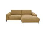 Dieter Knoll Ecksofa , Gelb, Grün , Textil , Ottomane rechts, L-Form , 253x177 cm , Goldenes M, Dgm, Oeko-Tex® Standard 100, DGM-Klimapakt, DGM-Emissionslabel , Typenauswahl, Fußauswahl, Stoffauswahl, seitenverkehrt erhältlich, Hocker erhältlich, Rücken echt , Wohnzimmer, Sofas & Couches, Wohnlandschaften, Ecksofas