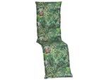 Gardenson Relaxsesselauflage , Grün , Textil , Kaktus , Füllung: Schaumstoff, Fleece,Schaumstoff, Fleece , rechteckig , 46x8x170 cm , formstabil, für den Außenbereich geeignet, UV-beständig, mittels Bändern zu befestigen, mittels Gurtband zu befestigen , Gartenmöbel, Gartenpolster & Auflagen, Sesselauflagen