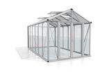 Xxxl Gewächshausbausatz , Alufarben , Metall, Kunststoff, Glas , 258.4x250.4x465.2 cm , Gartenzubehör, Garten- & Gewächshäuser