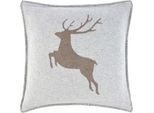 David Fussenegger Zierkissen , Grau , Textil , Tier , Füllung: Polyester, Faserbällchen , 50x50 cm , Textiles Vertrauen - Oeko-Tex®, Made in Austria , Heimtextilien, Wohntextilien, Kissen, Zierkissen