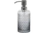 Kleine Wolke Seifenspender , Anthrazit , Glas , 12.7 cm , Kunststoffpumpe , Badaccessoires, Seifenspender