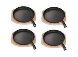Echtwerk Pfannenset , Schwarz , Metall , 4-teilig , 0,25 l , rund , 3 cm , kratzfest , Kochgeschirr, Pfannen, Pfannensets