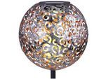 Globo Solarleuchte , Silberfarben , Metall , 54 cm , Lampen & Leuchten, Außenbeleuchtung, Solarleuchten