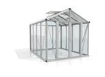 Xxxl Gewächshausbausatz , Alufarben , Metall, Kunststoff, Glas , 258x250x316 cm , Gartenzubehör, Garten- & Gewächshäuser