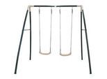 Ambia Garden Schaukel Double Metal , Anthrazit, Weiß , Metall, Kunststoff , 210x217x210 cm , Fsc, EN 71 , witterungsbeständig, einfache Handhabung und Montage , Freizeit & Co, Gartenspielzeug, Schaukeln