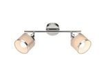 Novel Strahler , Grau, Chromfarben , Metall, Kunststoff, Textil , Uni , rund , 10x19x52 cm , RoHS , verstellbare Spotlights , Lampen & Leuchten, Innenbeleuchtung, Spots & Strahler, Deckenspots