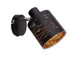 Globo Strahler , Schwarz, Goldfarben , Metall, Kunststoff , 13x14.5x10 cm , verstellbare Spotlights, mit Schalter , Lampen & Leuchten, Innenbeleuchtung, Spots & Strahler, Deckenspots
