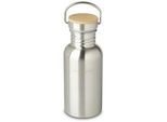 Echtwerk Isolierflasche , Silberfarben , Metall , Uni , 0,5 l , 18 cm , doppelwandig, Tragegriff, 100% dicht, hält warm, hält kalt, bruchsicher, rostfrei, hitzebeständig , Geschirr, Kannen & Karaffen, Thermosflaschen