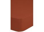 Mid.you Spannleintuch , Terracotta , Textil , 160x200 cm , Oeko-Tex® Standard 100 , Rundumgummi, bügelleicht, spielend leicht zu überziehen , Heimtextilien, Bettwäsche & Leintücher, Leintücher, Spannleintücher