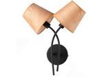 Xxxl Wandleuchte , Schwarz, Eichefarben , Metall, Textil , 20 cm , Lampen & Leuchten, Innenbeleuchtung, Spots & Strahler, Wandstrahler