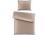 Novel Bettwäsche , Taupe , Textil , Uni , 140x220 cm , pflegeleicht, atmungsaktiv, schadstoffgeprüft , Heimtextilien, Bettwäsche & Leintücher, Bettwäsche, Satin-Bettwäsche