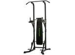 Xxxl Kraftstation , Schwarz , Holz, Metall, Kunststoff , 124x220x112 cm , Freizeit & Co, Sport & Fitness, Krafttraining