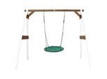 Ambia Garden Nestschaukel , Braun, Weiß , Holz, Metall, Kunststoff , Hemlocktanne , 254x207x160 cm , Freizeit & Co, Gartenspielzeug, Schaukeln