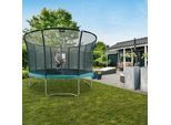 Ambia Garden Trampolin , Grün, Schwarz , Metall, Kunststoff , rund , 405x269x405 cm , EN 71, Ce , Freizeit & Co, Gartenspielzeug, Hüpfburgen & Trampoline
