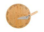 Kesper Drehplatte inkl. Tortenheber , Hellbraun , Holz, Metall , Bambus , rund , 35x5.5x35 cm , FSC 100% , Geschirr, Tischkultur & Serviergeschirr, Servierplatten
