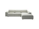Pure Home Lifestyle Ecksofa , Hellgrau , Textil , Ottomane rechts, L-Form , 300x189 cm , Goldenes M, Made in EU, Oeko-Tex® Standard 100, DGM-Emissionslabel , seitenverkehrt erhältlich, Hocker erhältlich , Wohnzimmer, Sofas & Couches, Wohnlandschaften, Ecksofas