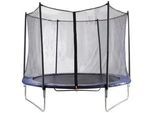 Xxxl Trampolin Ax001-10-3 , Blau, Schwarz , Metall, Kunststoff , rund , 240 cm , EN 71 , Freizeit & Co, Gartenspielzeug, Hüpfburgen & Trampoline