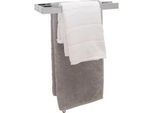 Novel Handtuchhalter , Chromfarben , Metall , eckig , 30x0.3x11 cm , Goldenes M , Badezimmer, Badezimmerausstattung, Handtuchhalter