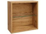 Dieter Knoll Badezimmerregal , Eichefarben , Glas , Eiche , furniert , 1 Fächer , 45x45x18.8 cm , Beimöbel erhältlich , Holzmöbel, Holzregale, Badezimmerregale Holz
