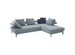 Dieter Knoll Ecksofa , Hellblau , Textil , Uni , Ottomane rechts, L-Form , 305x224 cm , Goldenes M , Typenauswahl, Fußauswahl, Lederauswahl, Stoffauswahl, seitenverkehrt erhältlich, Hocker erhältlich , Wohnzimmer, Sofas & Couches, Wohnlandschaften, Ecksofas