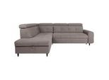 Mid.you Eckschlafsofa , Grau , Textil , 263x205 cm , Armteil links , Wohnzimmer, Sofas & Couches, Schlafsofas, Sonstige Schlafsofas