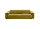 Pure Home Lifestyle Bigsofa , Dunkelgelb , Textil , 238x71x101 cm , Blauer Engel, Goldenes M, Oeko-Tex® Standard 100, DGM-Klimapakt, DGM-Emissionslabel , Typenauswahl, Lederauswahl, Stoffauswahl, Hocker erhältlich, Rücken echt , Wohnzimmer, Sofas & Couches, Sofas, Textilsofas