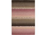 Cazaris Orientteppich , Grau, Pink , Textil , Streifen , rechteckig , 60x90 cm , für Fußbodenheizung geeignet , Teppiche Und Böden, Teppiche, Orientteppiche