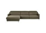 Valdera Ecksofa , Olivgrün , Leder , Echtleder , Semi-Anilinleder , Ottomane links, L-Form , 291x176 cm , Goldenes M , Typenauswahl, Lederauswahl, Stoffauswahl, seitenverkehrt erhältlich, Bettfunktion erhältlich, Rückenfutter , Wohnzimmer, Sofas & Couches, Wohnlandschaften, Ecksofas
