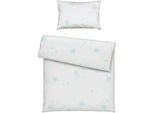 My Baby Lou Babybettwäsche , Blau, Weiß , Textil , Stern , 100x135 cm , Textiles Vertrauen - Oeko-Tex® , atmungsaktiv, saugfähig , Schlafen, Babybettausstattung, Babybettwäsche