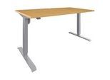 STIER Elektrisch Höhenverstellbarer Schreibtisch 501-33 120x80cm, Buche mel., 68-118cm