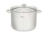 Homeware Profession. Suppentopf , Edelstahlfarben , Metall , 11 l , zylindrisch , 20.5 cm , Lfgb , rostfrei , Kochgeschirr, Töpfe, Kochtöpfe