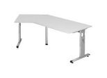 Venda Schreibtisch , Weiß , Metall, Holzwerkstoff , Freiform , C-Form , 113x65-85x210 cm , Fsc, DIN EN ISO 14001, DIN EN ISO 9001 , höhenverstellbar , Büromöbel, Schreibtische, Höhenverstellbare Schreibtische