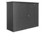 Biohort Geräteschrank , Dunkelgrau , Metall , 227x182.5x83 cm , Qualität aus Österreich , Freizeit & Co, Heimwerken, Werkstatteinrichtung, Werkzeugschränke