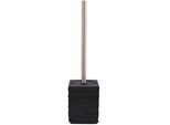 Sadena Wc-Bürstengarnitur , Schwarz , Metall , 9.5x38.5x9.5 cm , Bürstenkopf abnehmbar, Bürstenkopf austauschbar , Badezimmer, Wc Ausstattung, Wc-bürsten