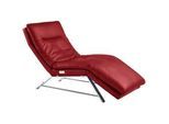 Chilliano Liege , Rot , Leder , Echtleder , Longlife-Leder , 75x91x170 cm , Goldenes M , Typenauswahl, Fußauswahl, Lederauswahl, Stoffauswahl, Relaxfunktion, Liegefunktion , Wohnzimmer, Sofas & Couches, Schlafsofas, Polsterliegen