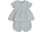 Avelia Babybekleidungsset , Grün , Textil , 2-teilig , Punkte , Gr. 62 , female , Gots , Babykleidung, Babysets