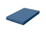 Schlafgut Boxspring-Spannleintuch , Blau , Textil , 90-100x190-220 cm , Hohenstein, Grüner Punkt, Textiles Vertrauen - Oeko-Tex®, AZO-frei, Oeko-Tex® Made IN Green , Rundumgummi, bügelfrei, keine Sondergrößen, weich und anschmiegsam, perfekter Sitz , Heimtextilien, Bettwäsche & Leintücher, Leintücher, Spannleintücher Boxspringbett