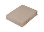 Novel Topper-Spannleintuch , Taupe , Textil , 180x220 cm , in Übergrößen erhältlich, für Topper geeignet , Heimtextilien, Bettwäsche & Leintücher, Leintücher, Spannleintücher Topper