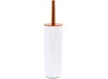 Sadena Wc-Bürstengarnitur , Weiß, Kupferfarben , Kunststoff , 9x37.3x9 cm , Bürstenkopf abnehmbar, Bürstenkopf austauschbar , Badezimmer, Wc Ausstattung, Wc-bürsten