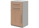 Xxxl Aktenschrank , Eichefarben, Hellgrau , Holzwerkstoff , 1 Fächer , 2 Schubladen , 60x111.7x43 cm , Goldenes M, BQ - Bündnis für Qualität, Made in Germany , Typenauswahl, Beimöbel erhältlich, in verschiedenen Holzdekoren erhältlich , Büromöbel, Büroschränke, Aktenschränke