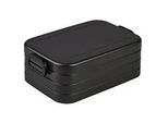 Mepal Lunchbox , Schwarz , Kunststoff , 0,9 l , rechteckig , 18.5x12x6.5 cm , lebensmittelecht, stapelbar, verstellbare Inneneinteilung , Küchenzubehör, Vorratsbehälter, Brotkästen